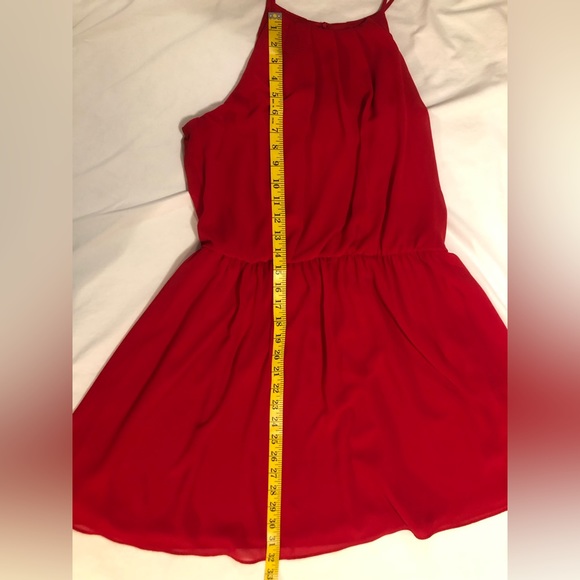 By & By red dress with thin straps and elastic waist, Xl - Picture 12 of 13
